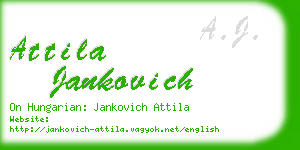 attila jankovich business card